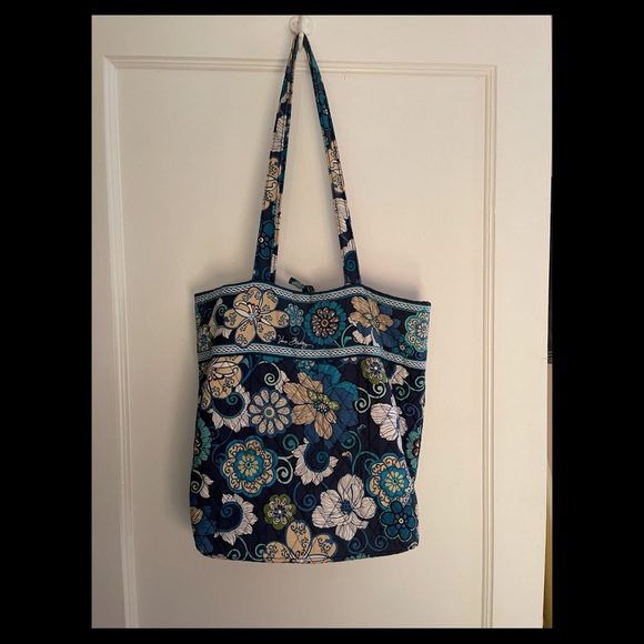 Vera Bradley Small Tote in Mod Floral Blue - Picture 1 of 11